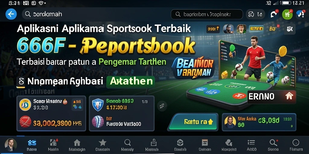 Tampilan permainan taruhan olahraga di aplikasi 666F.
