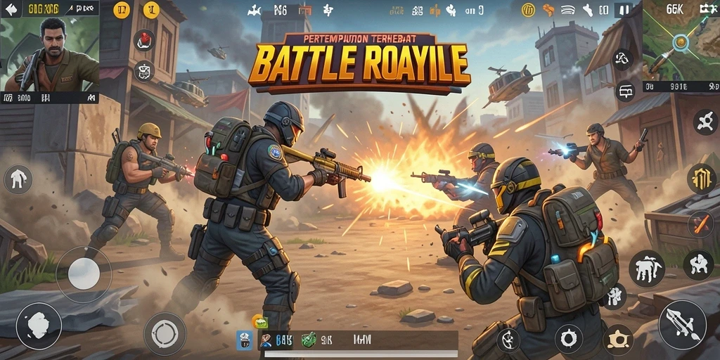 Tangkapan layar gameplay <strong>66K</strong> yang menampilkan aksi mendebarkan dalam pertempuran.