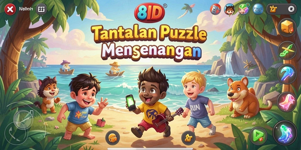 Screenshot utama 8ID menampilkan gameplay Puzzle yang menarik dan menantang.