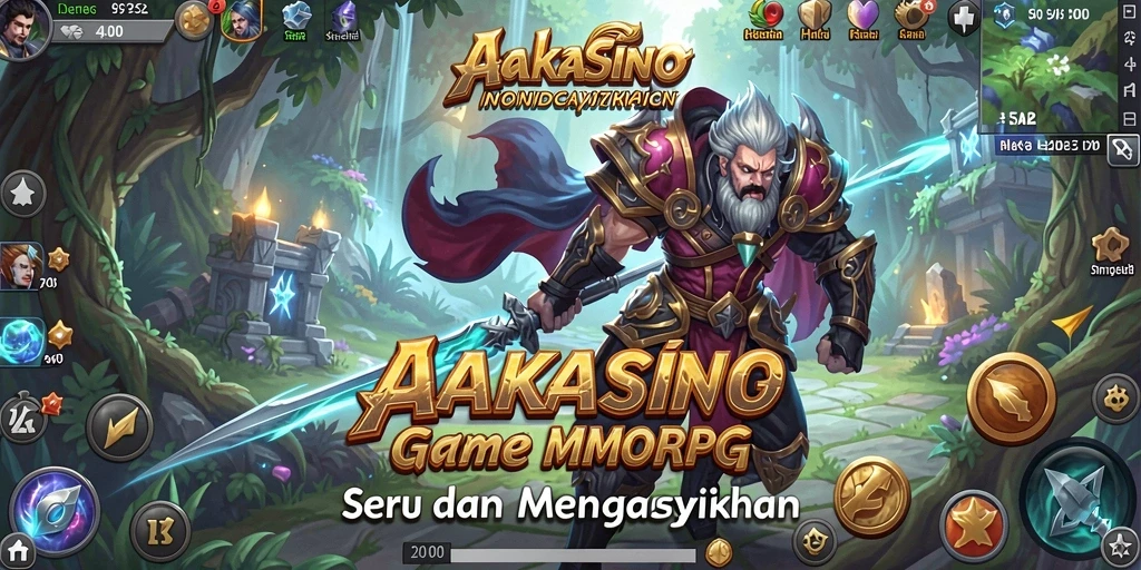 Tangkapan layar permainan AAKASINO menampilkan aksi seru dalam dunia MMORPG.
