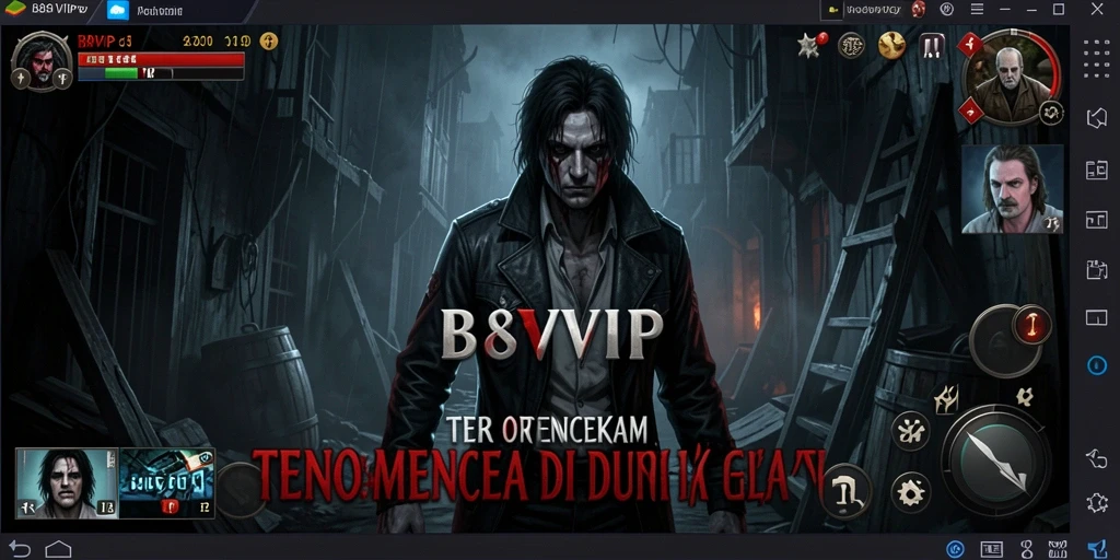 Screenshot gameplay menampilkan suasana horor yang intens dan menakutkan.