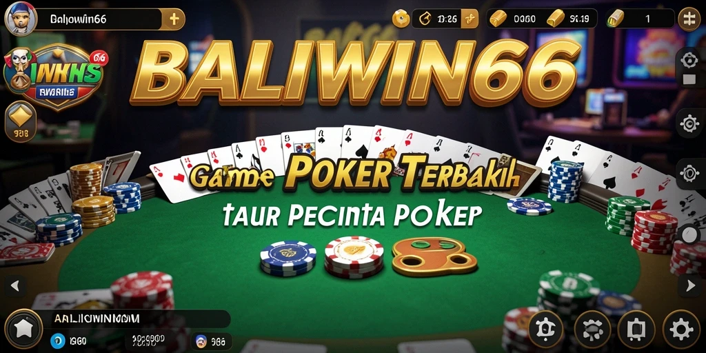 Screenshot gameplay BALIWIN66 menunjukkan aksi seru permainan Poker.