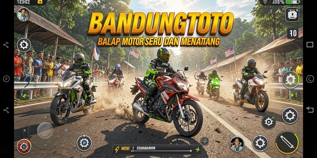 Gameplay intens dengan balapan motor yang mendebarkan.