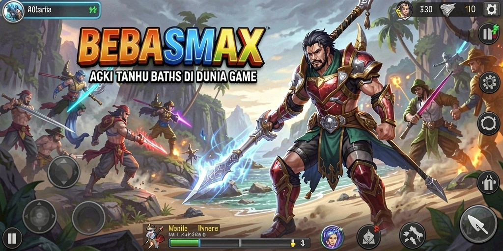 Tampilan gameplay seru di BEBASMAX dengan aksi mendebarkan.