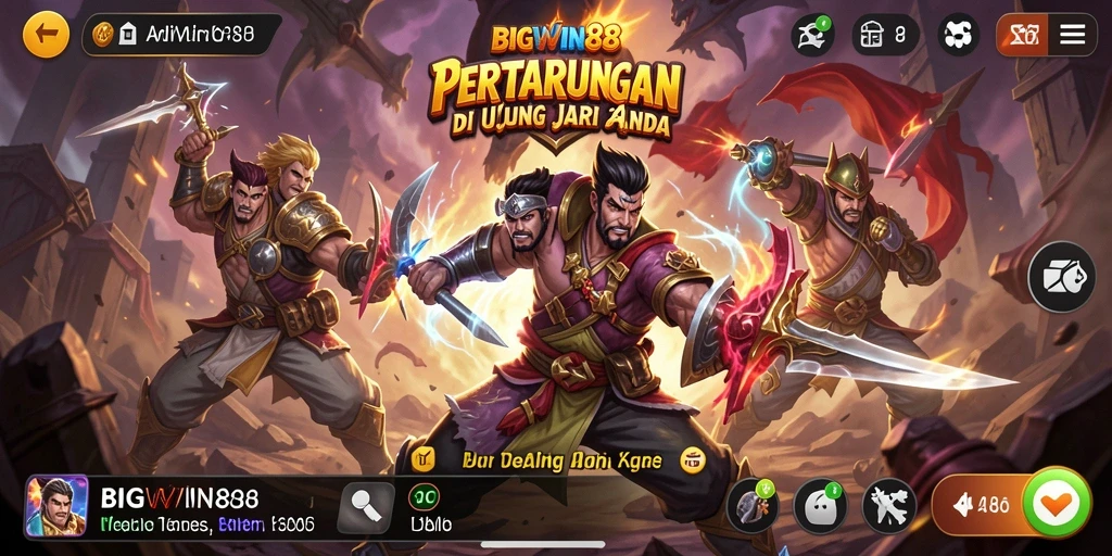 Tampilan menarik dari gameplay pertarungan seru BIGWIN88.