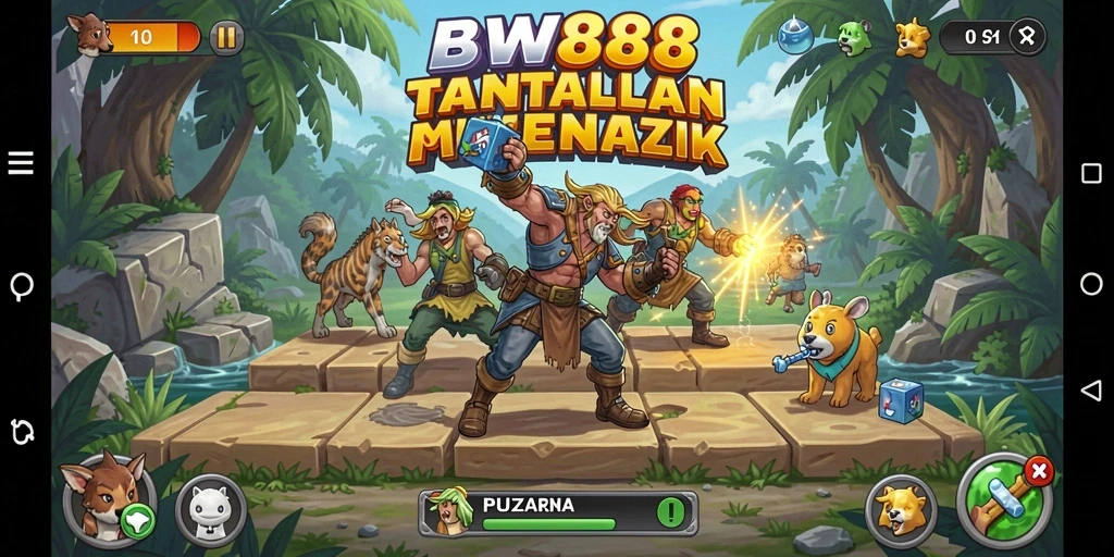 Gameplay menantang dalam BW888 dengan berbagai teka-teki kreatif.