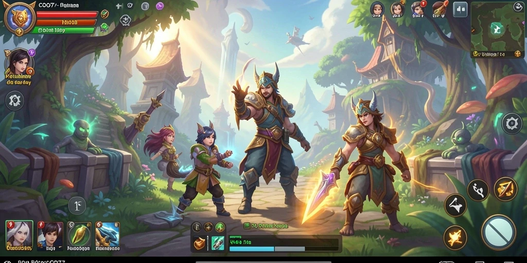 Gameplay menakjubkan dalam COO77 saat menjelajahi dunia fantasi.