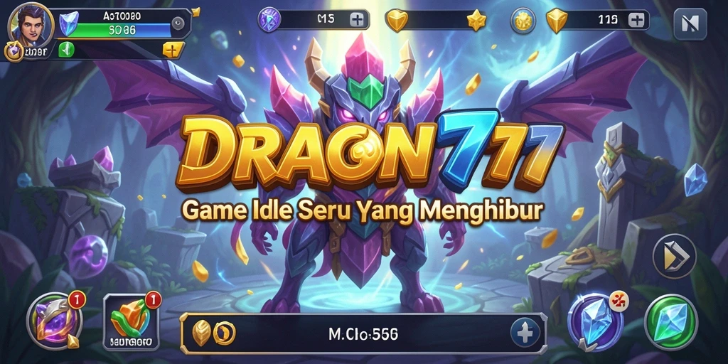 Tangkapan layar gameplay <strong>DRAGON777</strong> menunjukkan aksi mengelola naga dalam dunia fantasi.