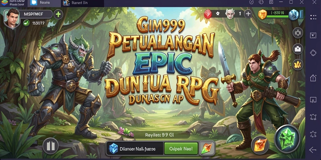 Tampilan gameplay GIM999 yang mengasyikkan di dunia RPG.