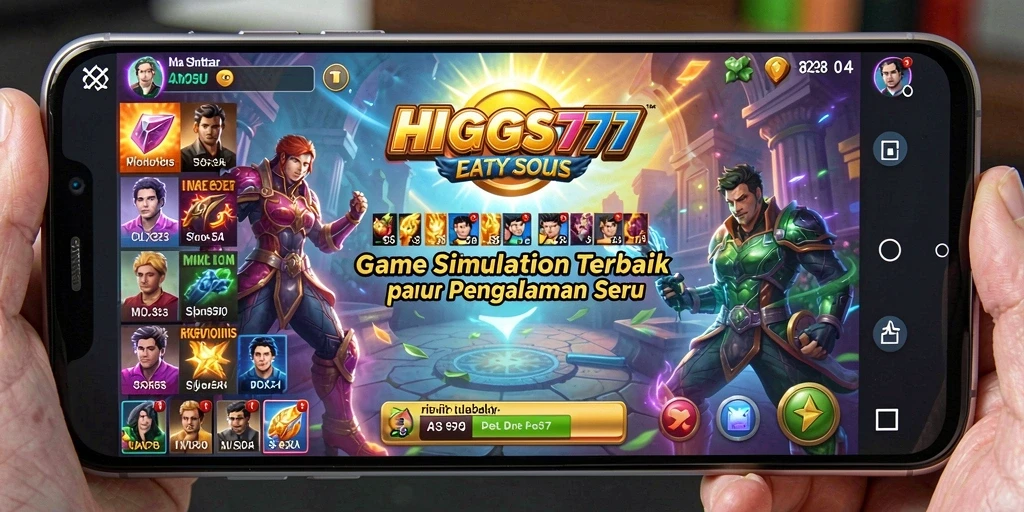 Tangkapan layar HIGGS777 menunjukkan gameplay Simulation yang menarik