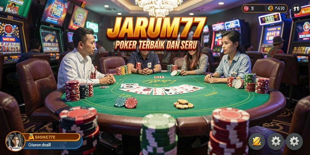 Tampilan menarik dari permainan Poker di JARUM77.