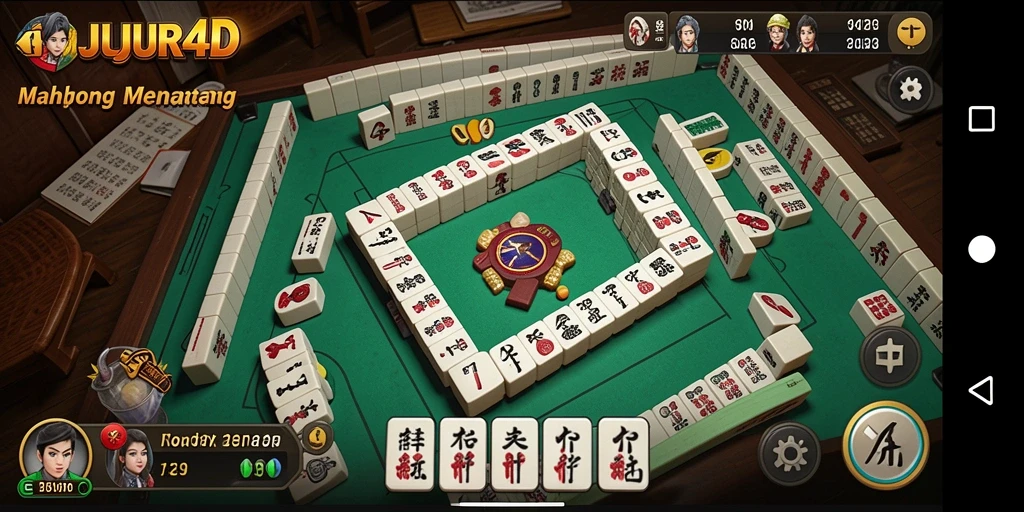 Tampilan gameplay <strong>JUJUR4D</strong> yang menawan dalam permainan Mahjong.