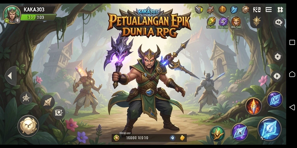 Screenshot KAKA303 menampilkan aksi seru dalam pertarungan RPG.