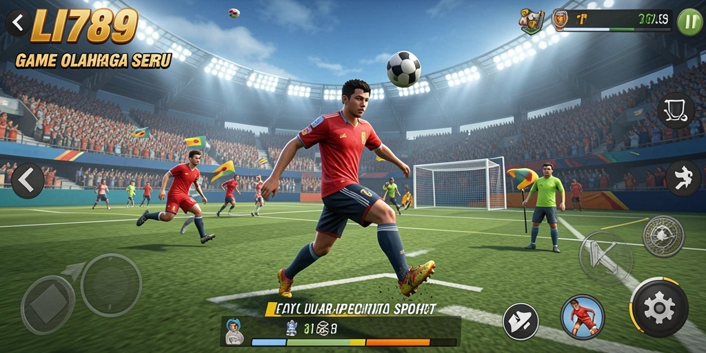 Screenshot gameplay LI789 yang menunjukkan aksi seru olahraga.