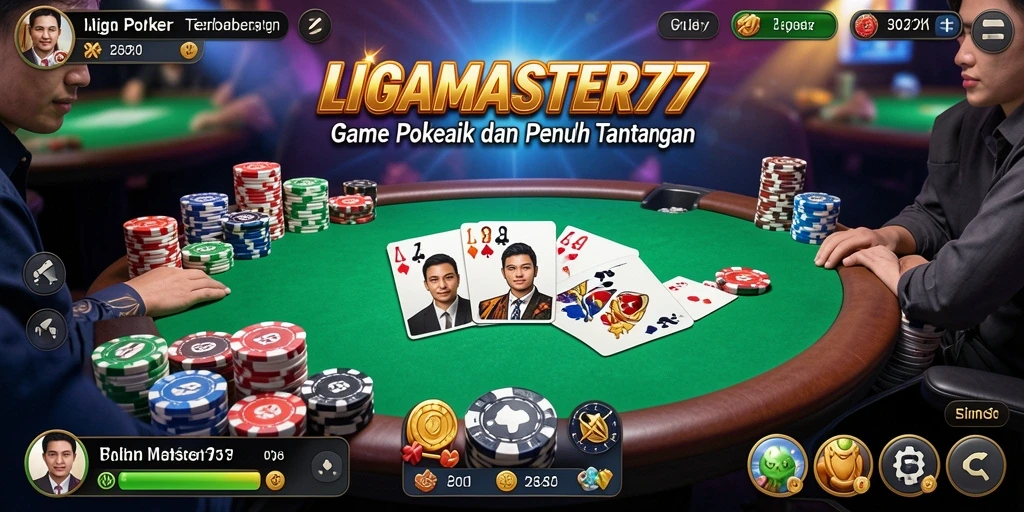 Gameplay LIGAMASTER77 yang seru dengan berbagai mode poker.