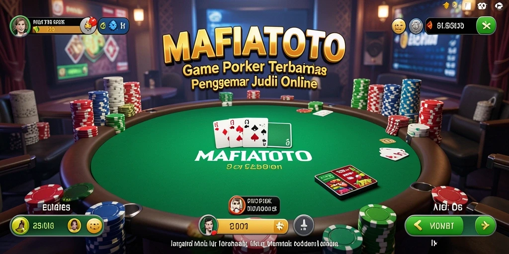 Gameplay seru MAFIATOTO dengan meja poker yang menantang.