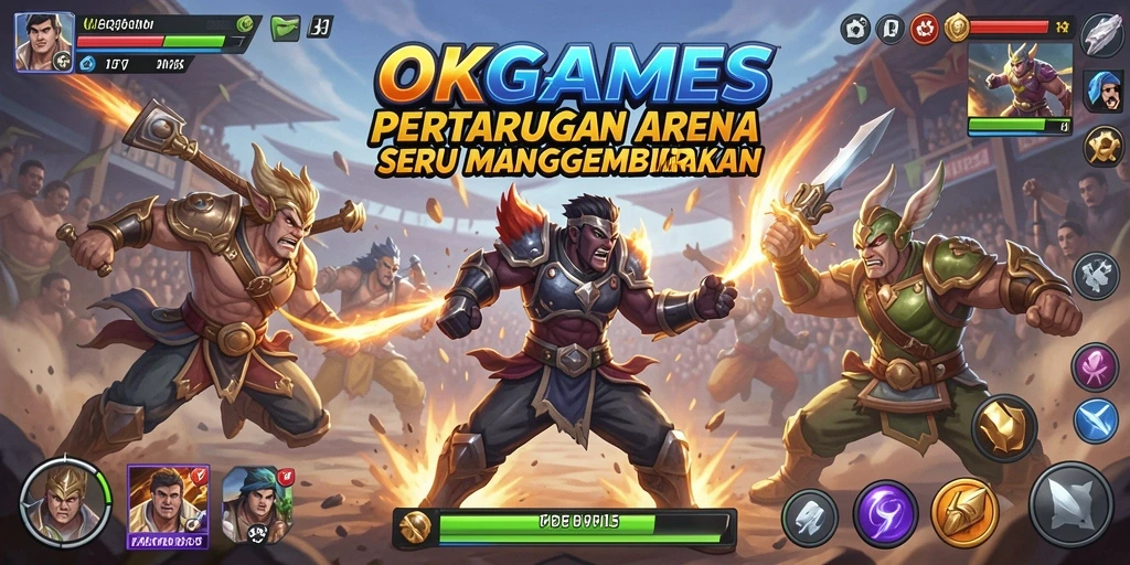 Gameplay menegangkan dengan pertarungan karakter yang khas.