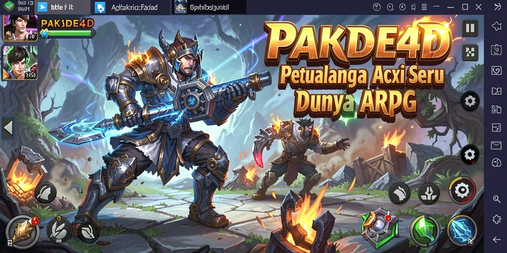 Tampilan gameplay seru PAKDE4D dalam pertempuran yang dinamis.