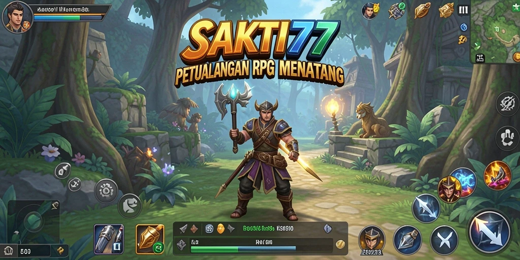 Tampilan gameplay RPG SAKTI77 yang menakjubkan dengan aksi seru.