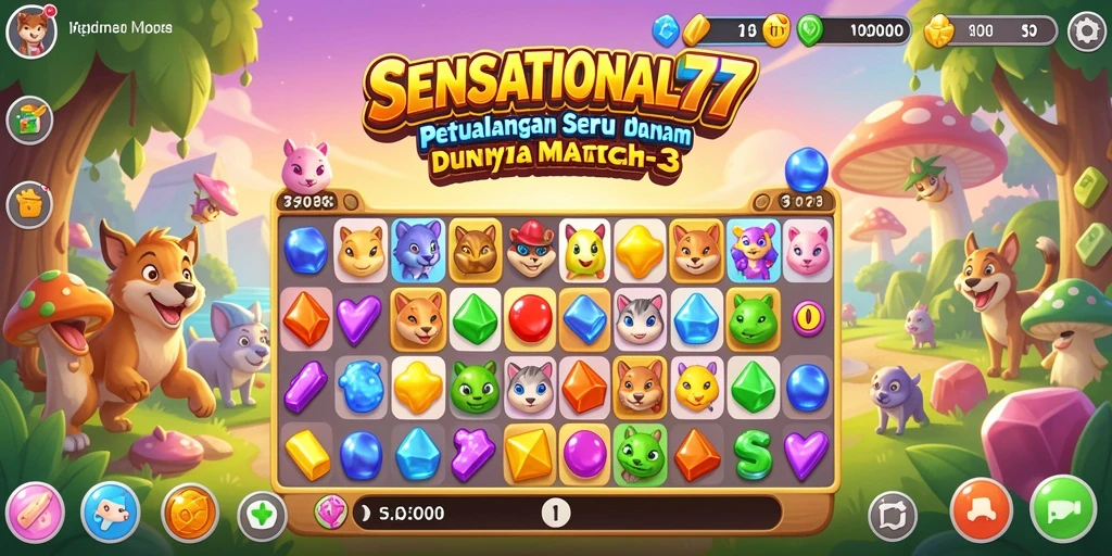 Tampilan gameplay menantang dan seru di SENSATIONAL77.