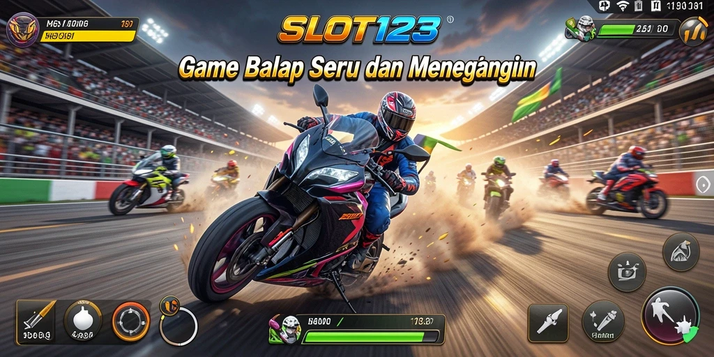 Gameplay menarik dari SLOT123 yang penuh aksi balapan.